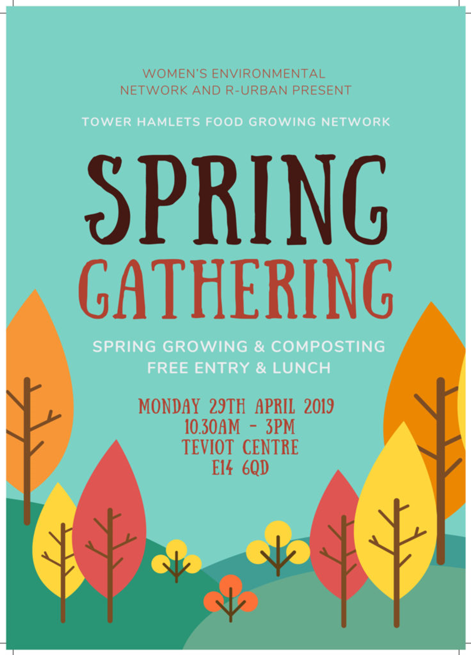 Come and meet Quantum Waste at Tower Hamlets Food Growing Network’s Spring Gathering on 29 April 201